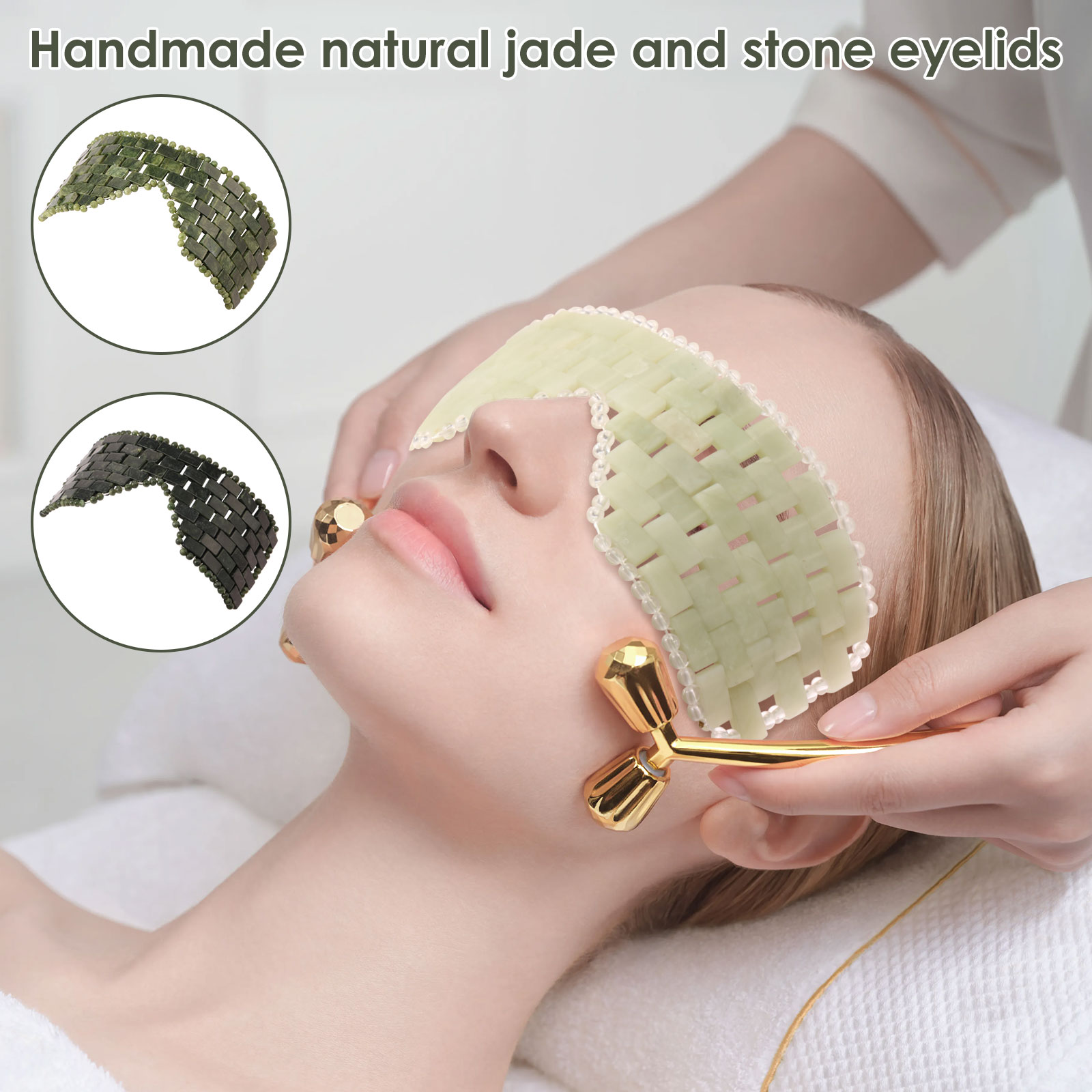Spa Wellness Massage - Нефритовая маска для глаз Портативная нефритовая