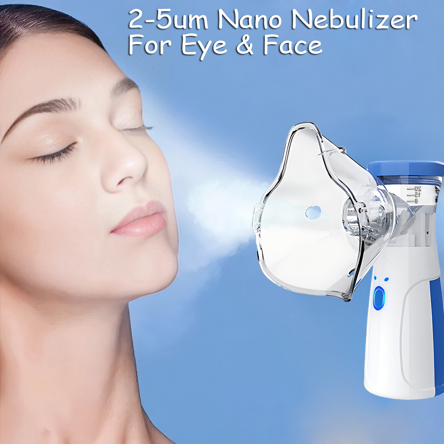 Facial Steamer Nano - Мини-отпариватель для лица, бесшумный сетчатый небулайзер,