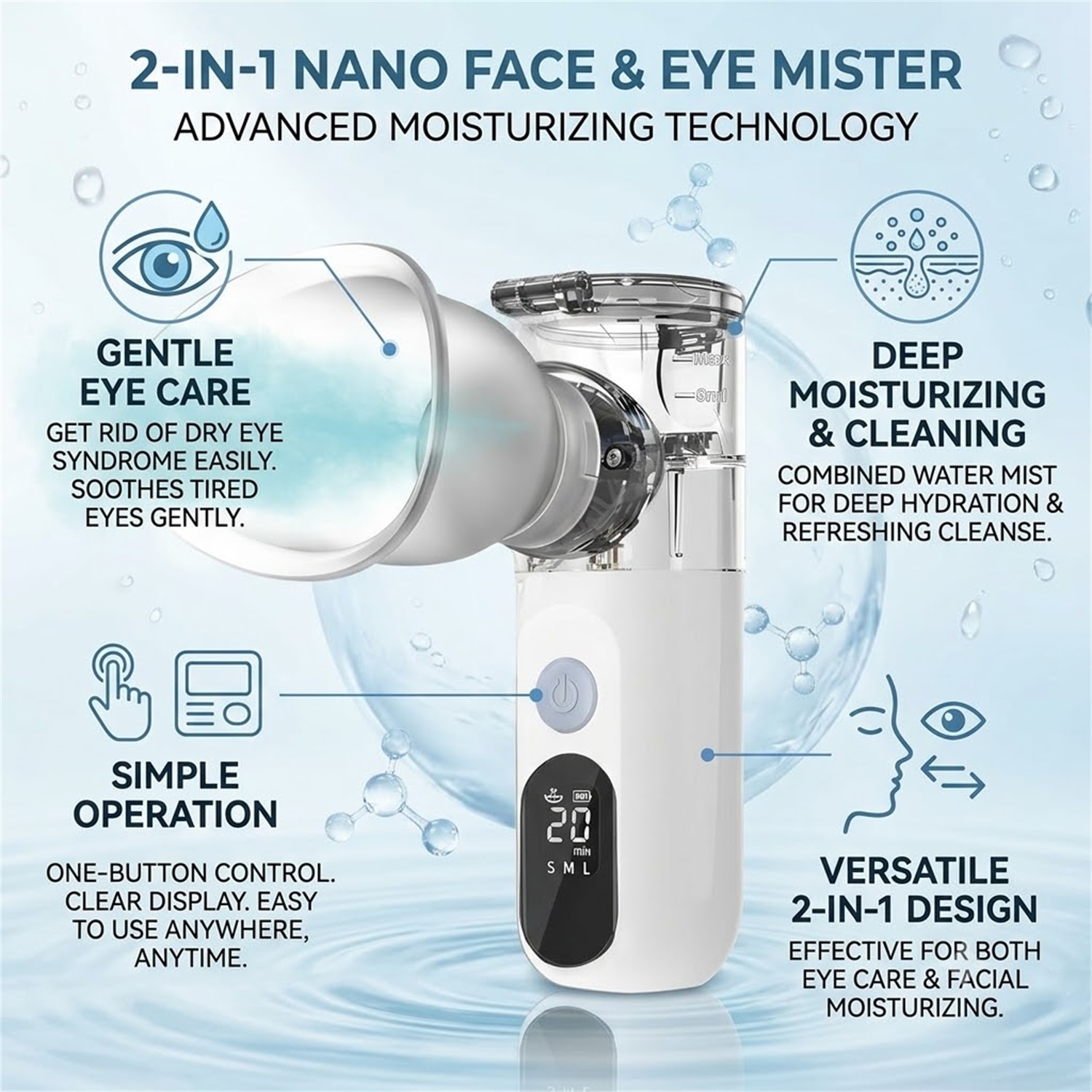 Мини-портативный увлажнитель д – обзор и цена Facial Steamer Nano