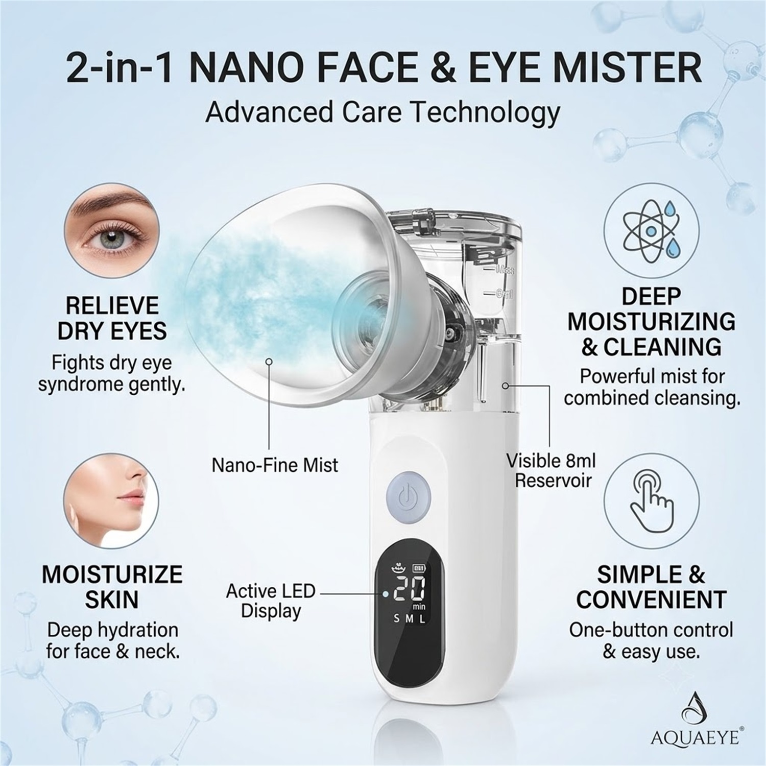 Мини-портативный увлажнитель д – обзор и цена Facial Steamer Nano