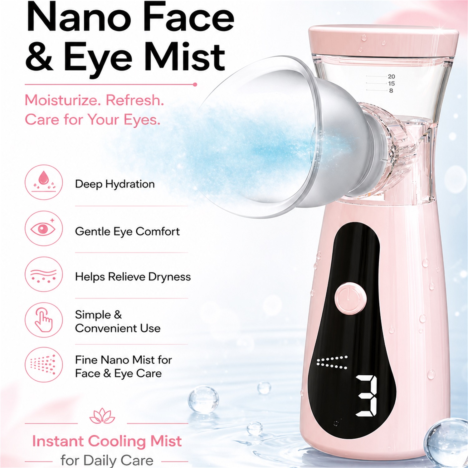 Нано-спрей для лица - миниатюр – обзор и цена Facial Steamer Nano