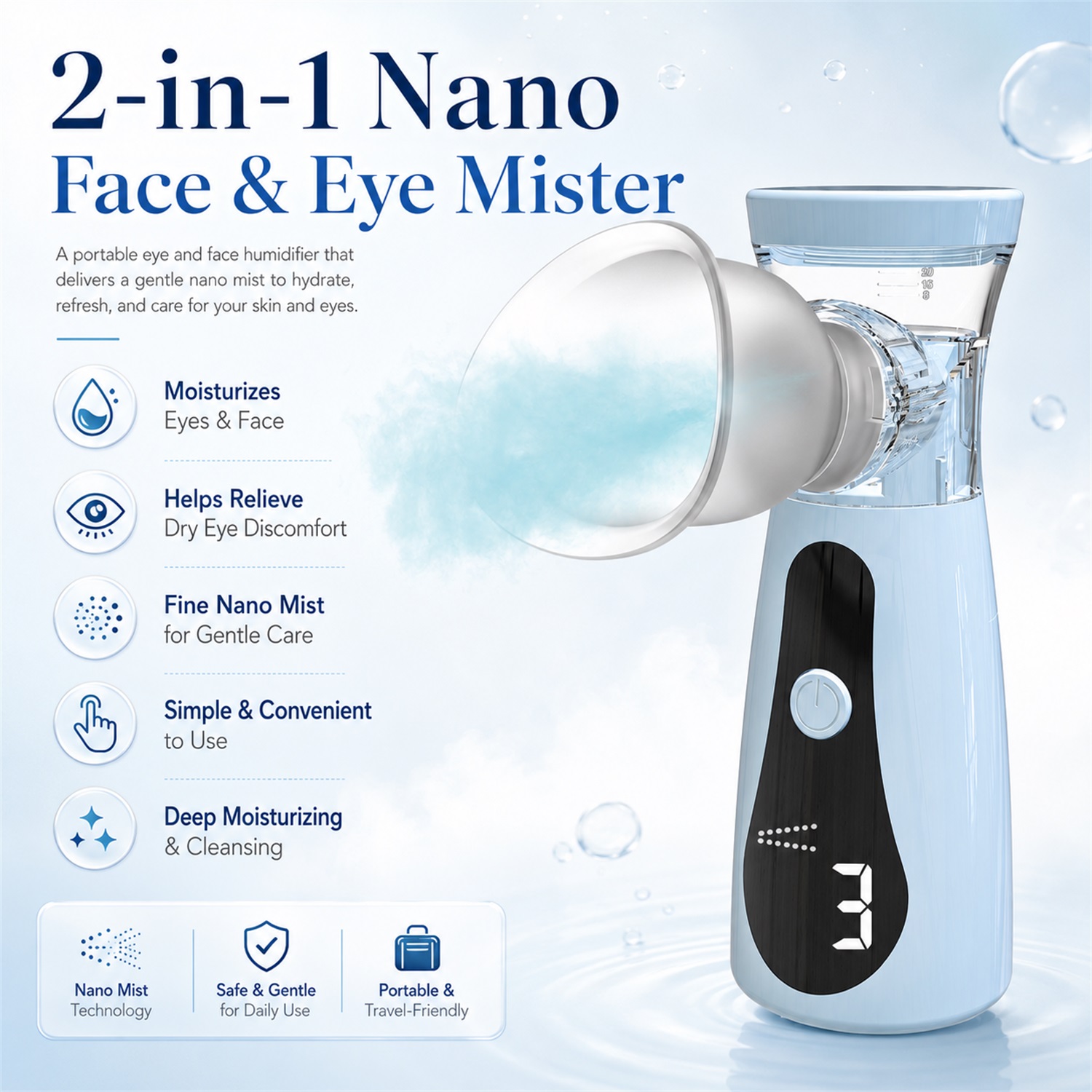 Нано-спрей для лица - миниатюр – обзор и цена Facial Steamer Nano