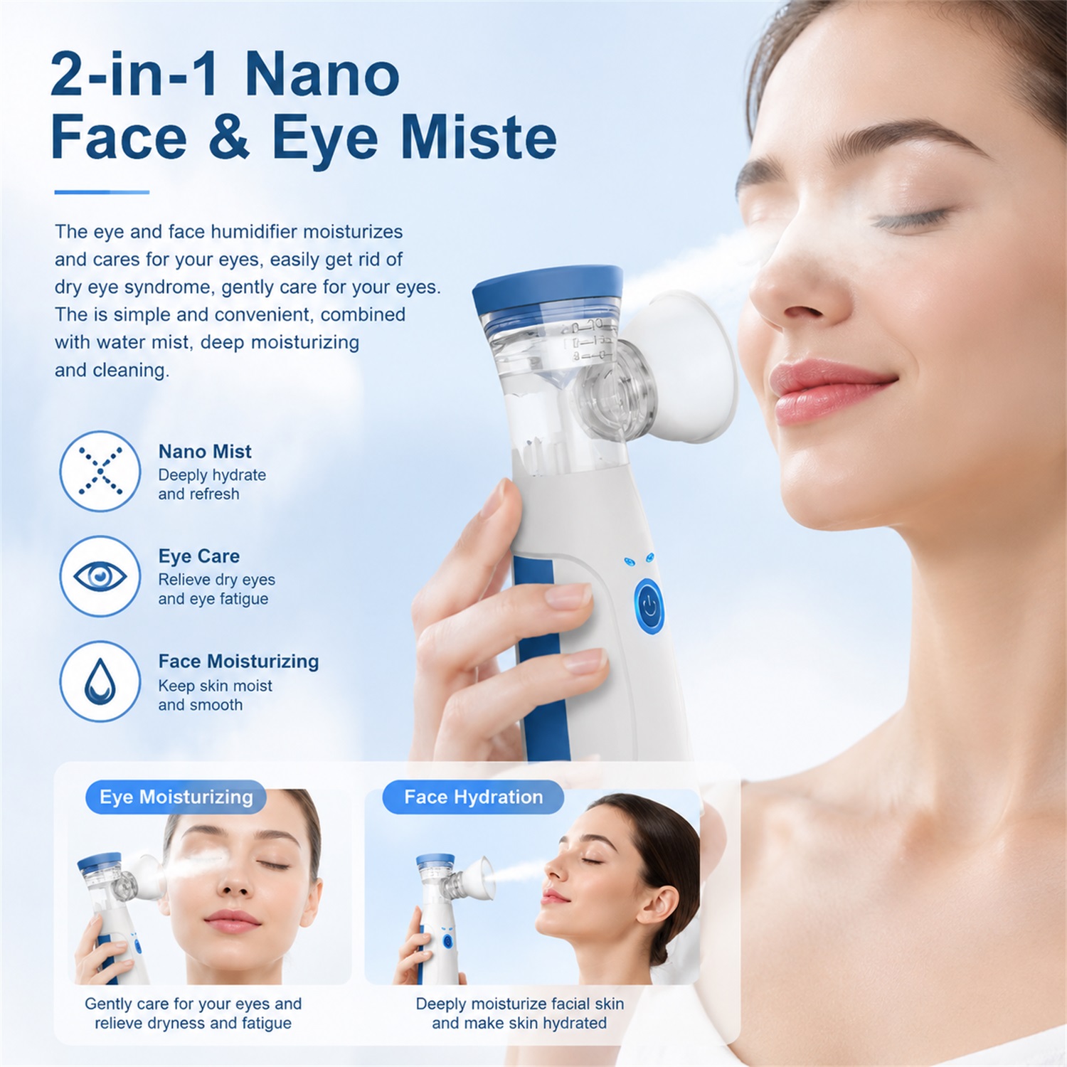 Портативный нано-распылитель д – обзор и цена Facial Steamer Nano